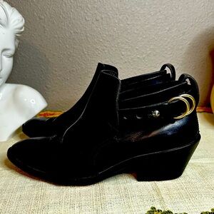 Rag & Bone NY Sullivan Black Leather Ankle Boots​​